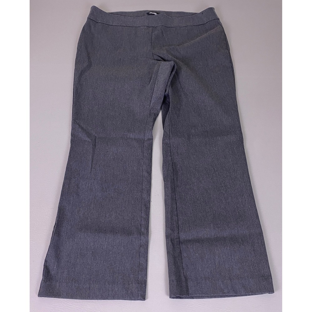 George Bootcut Dress Pants Women's 20WP Petite Plus Gray Stretch Pull On